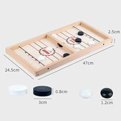 Fast Sling Puck Game Wooden Hockey Game Winner Board Game Desktop Battle Interactive Toy For Kids Adults 10 Fast Sling Puck Game Wooden Hockey Game Winner Board Game Desktop Battle Interactive Toy For Kids Adults -Play Nest Game 410H0IQGLjL