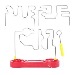 Predolo Electric Bump Maze Game Stable Buzz Wire Game Simple Using Universal Educational Science Toys Electric Shock Toy Interactive Game For Halloween, Three Levels -Play Nest Game 410PMe6PhiL