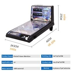 Olivy Pinball Machine Game, Electronic Arcade Pinball Toy With Scorer And Lights And Sounds, Mini Desktop Space Game Toy For Kids And Family, 16.5x10x11in 13 Olivy Pinball Machine Game, Electronic Arcade Pinball Toy With Scorer And Lights And Sounds, Mini Desktop Space Game Toy For Kids And Family, 16.5x10x11in -Play Nest Game 416M877Z05L