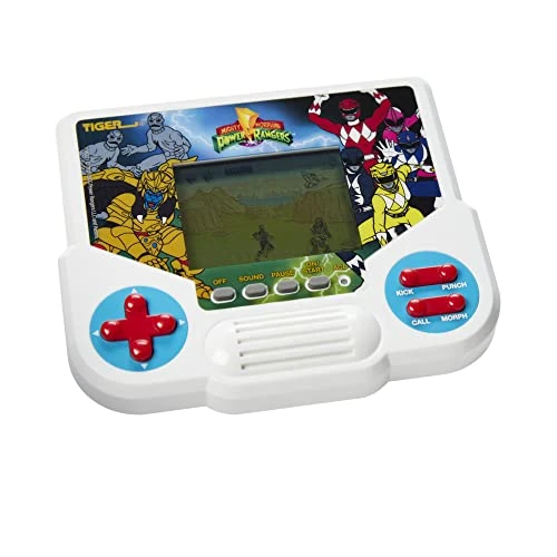 Hasbro Gaming Tiger Electronics Mighty Morphin Power Rangers Electronic LCD Video Game, Retro-Inspired Edition, Handheld 1-Player Game, Ages 8 And Up, White 5 Hasbro Gaming Tiger Electronics Mighty Morphin Power Rangers Electronic LCD Video Game, Retro-Inspired Edition, Handheld 1-Player Game, Ages 8 And Up, White - Image 3
