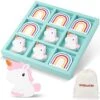 HOMEnSTAR Unicorn Rainbow Tic Tac Toe Game, Wooden Unicorn Gift For Girls, Cute Candy-Color Unicorn Board Game For Unicorn Themed Party Décor -Play Nest Game 41AbiOImZPL