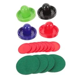 VANZACK 1 Set Ice Hockey Pusher Hockey Pucks And Paddles Ice Hockey Game Toys Table Ice Hockey Toys Funny Hockey Pusher Ice Hockey Paddle Door Handles Black Air Hockey Discs CD Desktop Abs