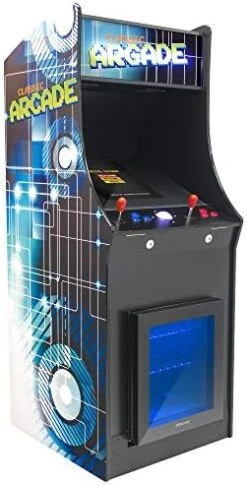 Creative Outdoor Distributor Full Size Stand-Up Commercial Grade Arcade Machine-2 Player, 60 Games, 22 LCD Screen, 2 Sanwa Joysticks, Trackball, Built-in Fridge, 2 Stools Included -Play Nest Game 41GpDbZOGjL. AC 1