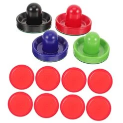 HEASOME 1 Set Air Hockey Paddles Air Hockey Supplies Desk Hockey Lint Black Suits Desktop Accessories Red Outfit Party Favors Small Ice Hockey Pusher Ice Hockey Replacements Racket Toy Abs