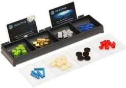 GameTamer Divided Tray With Lid For Organizing Board Game Tokens, Meeples, Pieces With Mini Connecting Card Holder (Token Tamers - Set Of 2, Castle Grey) -Play Nest Game 41IuWADKYXL. AC