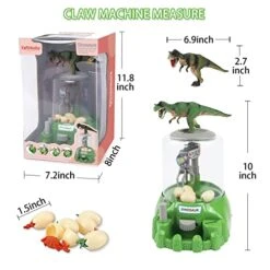 Mini Claw Machine Arcade Game | Dinosaur Toys Candy Grabber & Prize Dispenser Vending Machine Toy For Kids, With Music | Birthday & Christmas Gifts For Boys & Girls 3-10 Year Old -Play Nest Game 41JJvjdSVEL