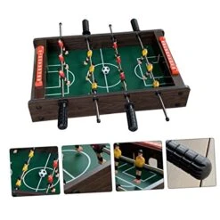 Kisangel Table Football Kids Mini Toys Boys Football Mini Soccer Balls Boys Sports Toys Foosball Soccer Kids Desktop Games Wooden Green Interesting Foosball Game Foosball Table Kids Supply -Play Nest Game 41MQiDSw4cL