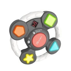 Harilla Classic Electronic Memory Game With Lights Sound Follow The Flashing Sequence Remember Challenge Game Steering Wheel For Toddlers -Play Nest Game 41MlfGaWeQL