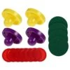 Kisangel 1 Set Air Hockey Air Hockey Pucks And Paddles Game Tables Equipment Toy Set Red Suits Air Mover Mini Hockey Air Hockey Pushers Hockey Game Accessories Plastic Air Hockey Paddle Abs