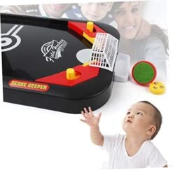 Sosoport 1pc Mini Toy Desktop Toys Kids Mini Toys Mini Finger Sports Toy 2-in-1 Soccer Ice Hockey Toy Soccer Table Football Table 2 In 1 Parent-Child Colorful Ice Hockey Table Football Toys -Play Nest Game 41RAtEBzMnL