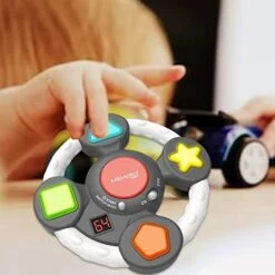 Harilla Classic Electronic Memory Game With Lights Sound Follow The Flashing Sequence Remember Challenge Game Steering Wheel For Toddlers -Play Nest Game 41RkTTtZfxL