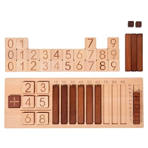 Auvewilo Wooden Math Board, Addition And Subtraction Learning Toy, Mathematical Game For Kids, Educational Activity With Hands-on Manipulatives 3 Auvewilo Wooden Math Board, Addition And Subtraction Learning Toy, Mathematical Game For Kids, Educational Activity With Hands-on Manipulatives