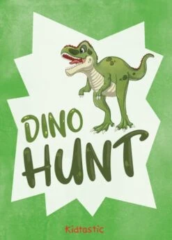 Kidtastic Dino Hunt Card Game Deck For 3-6 Age Toddler Kids, Learning And Strategy Memory Games, Educational And Preschool Birthday Party Match Hunt For Boys And Girls
