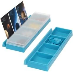 GameTamer Divided Tray With Lid For Organizing Board Game Tokens, Meeples, Pieces With Mini Connecting Card Holder (Token Tamers - Set Of 2, Castle Grey) -Play Nest Game 41TkRx IhL. AC