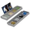 GameTamer Divided Tray With Lid For Organizing Board Game Tokens, Meeples, Pieces With Mini Connecting Card Holder (Token Tamers - Set Of 2, Castle Grey) -Play Nest Game 41Y7xQIbahL