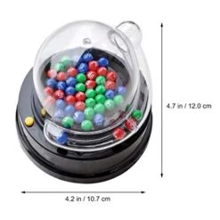 STOBOK Bingo Lotto Game Electric Lotto Ball Machine Mini Lottery Machine Portable Bingo Machine Toy Jackpot Machine With Fortunate Number Picker For Family Table Games