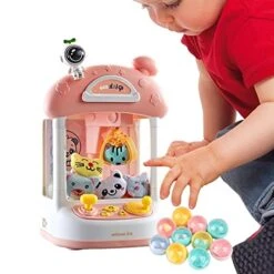 Small Claw Machine - Claw Game Machine,Space Theme Electric Sound And Light Catch Doll Toy For Dual Charging Mode Adjustable Volume Fashionteyy