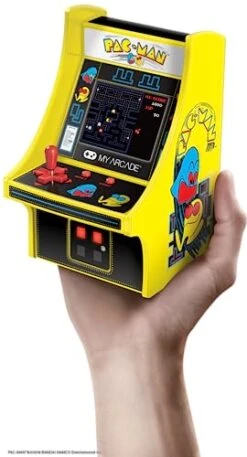 My Arcade Micro Player Mini Arcade Machine: Pac-Man Video Game, Fully Playable, 6.75 Inch Collectible, Color Display, Speaker, Volume Buttons, Headphone Jack, Battery Or Micro USB Powered -Play Nest Game 41eoyClxRTL