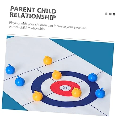 CLISPEED 1 Set Table Curling Childrens Play Sets Chess Boards For Kid Parent Kids Curling Game Set Party Supply White Campus Curly Plastic Roller Set Portable Chess Board 5 CLISPEED 1 Set Table Curling Childrens Play Sets Chess Boards For Kid Parent Kids Curling Game Set Party Supply White Campus Curly Plastic Roller Set Portable Chess Board - Image 3