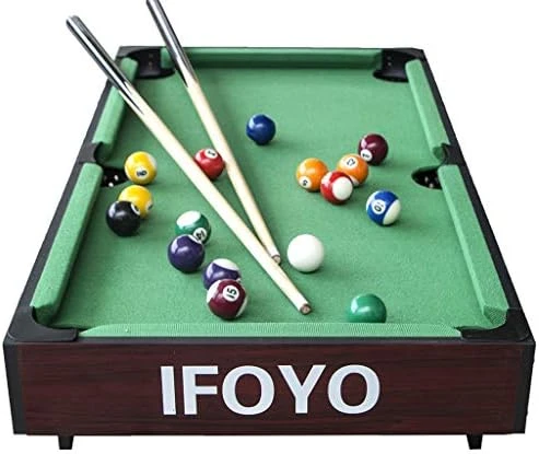 IFOYO Mini Table Top Pool, Billiards Table With 15 Colored Balls, 1 Cue Ball, 1 Brush, 2 Pool Sticks & Racking Triangle Portable And Fun For Party Game 10 IFOYO Mini Table Top Pool, Billiards Table With 15 Colored Balls, 1 Cue Ball, 1 Brush, 2 Pool Sticks & Racking Triangle Portable And Fun For Party Game - Image 8
