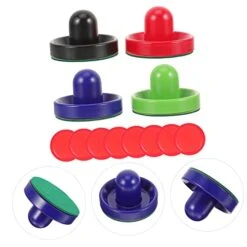 VANZACK 1 Set Ice Hockey Pusher Hockey Pucks And Paddles Ice Hockey Game Toys Table Ice Hockey Toys Funny Hockey Pusher Ice Hockey Paddle Door Handles Black Air Hockey Discs CD Desktop Abs -Play Nest Game 41mzIVpC6lL