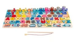GENERIC K5R3- Fishing Game- Fine Motor Skill Kids Toy ABC Alphabet Color Sorting Puzzle- Early Learning- 2 Fishing Poles - Alphabet- Numbers- Shapes- Magnetic Kids Sensory Game