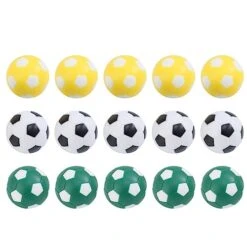 Kisangel 15pcs Soccer Table Game Foosball Balls Mini Replacement Foosballs Desktop Toys Outdoor Accessories Billiards Accessories Tabletop Soccer Ball Plastic Replacement Foosballs Football