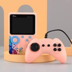 GENERIC Handheld Game Machine ,3-inch Large Screen 500 In One Handheld Computer Nostalgic Classic Children's Puzzle Toy Game Machine Big Screen,Gifts For Chrismas (Pink) -Play Nest Game 41usd7Inx2L