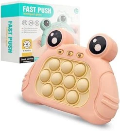 JCKWMFKE 2023 Handheld Game Pop Light Up Games, Push The Game Machine Handheld Game, Sensory Fidget Toys For 8-12, Multiple Game Modes Toys, Quick Response Game Toy For Boys & Girls (Pink) -Play Nest Game 41wFtzz9EUL. AC