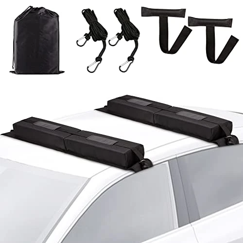 Zone Tech Soft Roof Rack Pads Heavy Duty, Use With Or Without Cross Bar, Non-Slip, Use For Kayak, Surfboard, Canoe, And More (1 Set) 3 Zone Tech Soft Roof Rack Pads Heavy Duty, Use With Or Without Cross Bar, Non-Slip, Use For Kayak, Surfboard, Canoe, And More (1 Set)