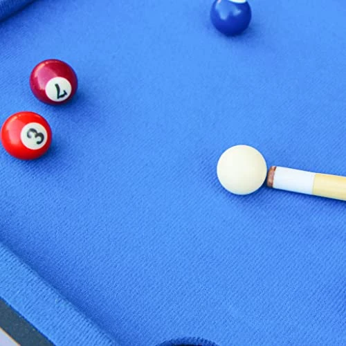 IFOYO Mini Table Top Pool, Billiards Table With 15 Colored Balls, 1 Cue Ball, 1 Brush, 2 Pool Sticks & Racking Triangle Portable And Fun For Party Game 6 IFOYO Mini Table Top Pool, Billiards Table With 15 Colored Balls, 1 Cue Ball, 1 Brush, 2 Pool Sticks & Racking Triangle Portable And Fun For Party Game - Image 4