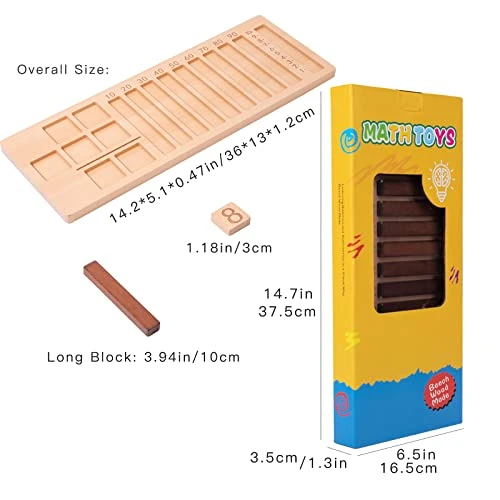 Auvewilo Wooden Math Board, Addition And Subtraction Learning Toy, Mathematical Game For Kids, Educational Activity With Hands-on Manipulatives 6 Auvewilo Wooden Math Board, Addition And Subtraction Learning Toy, Mathematical Game For Kids, Educational Activity With Hands-on Manipulatives - Image 4