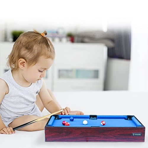 IFOYO Mini Table Top Pool, Billiards Table With 15 Colored Balls, 1 Cue Ball, 1 Brush, 2 Pool Sticks & Racking Triangle Portable And Fun For Party Game 8 IFOYO Mini Table Top Pool, Billiards Table With 15 Colored Balls, 1 Cue Ball, 1 Brush, 2 Pool Sticks & Racking Triangle Portable And Fun For Party Game - Image 6