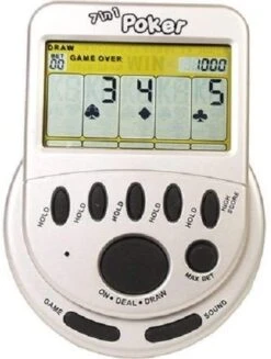 Handheld Games For Adults Gift Pack- Includes Mega Screen Solitaire Handheld Game And 7 In 1 Electronic Poker Games -Play Nest Game 41zk9hF90kL