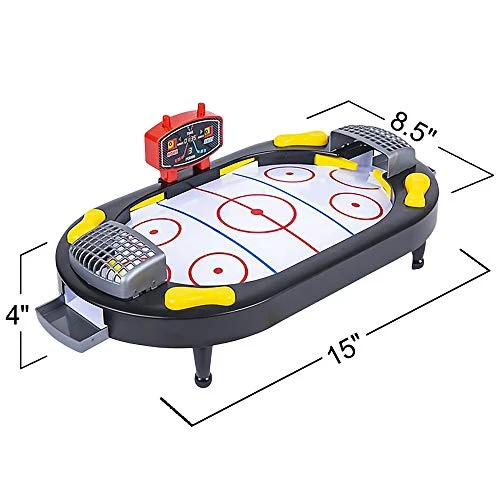 Gamie Hockey Tabletop Game, Desktop Sports Game With Mini Hockey Table, 2 Pucks, And Scoreboard, Fun Indoor Games For Home, Office And Game Night, Best Gift Idea For Kids 5 Gamie Hockey Tabletop Game, Desktop Sports Game With Mini Hockey Table, 2 Pucks, And Scoreboard, Fun Indoor Games For Home, Office And Game Night, Best Gift Idea For Kids - Image 3