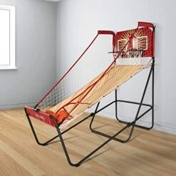 Lanos Basketball Arcade Game, Double Electronic Hoop Shot, 2 Player Or 1 Player, With 6 Basketballs - Indoor Basketball With 8 Game Modes - Premium Arcade Games For Home -Play Nest Game 5152XstDCOL