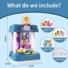 Ouzhimanxing Mini Claw Machine Toys & Games Fun Arcade Competition For Kids With 18 Random Plush Toys Included, Easy To Use Battery/USB Charging, Perfect Party Gift For Ages 3-8 (Blue) -Play Nest Game 516Rr2xvjEL