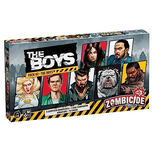 Zombicide The Boys Character Pack #2 - Survivors From The Boys For Epic Zombie Action! Cooperative Board Game For Ages 14+, 1-6 Players, 60 Minute Playtime, Made By CMON 3 Zombicide The Boys Character Pack #2 - Survivors From The Boys For Epic Zombie Action! Cooperative Board Game For Ages 14+, 1-6 Players, 60 Minute Playtime, Made By CMON