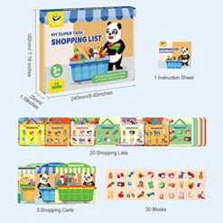 Panda Juniors Memory Game, Shopping List Game Educational Matching Games For Kids Toddlers Ages 3 And Up Preschool Home Learning Montessori STEM Board Games Gift Toys 12 Panda Juniors Memory Game, Shopping List Game Educational Matching Games For Kids Toddlers Ages 3 And Up Preschool Home Learning Montessori STEM Board Games Gift Toys -Play Nest Game 518R3jCfhtL