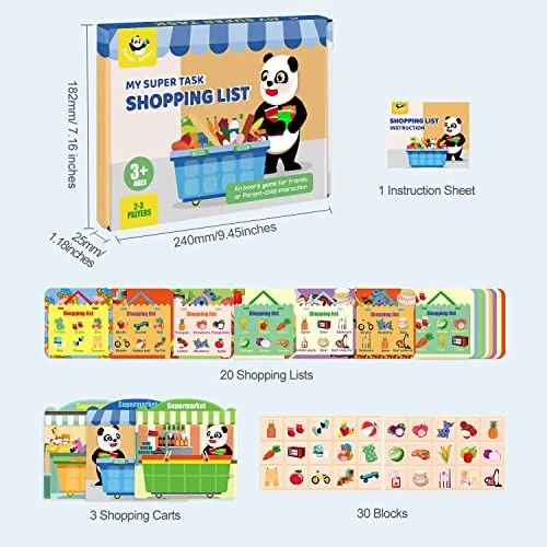 Panda Juniors Memory Game, Shopping List Game Educational Matching Games For Kids Toddlers Ages 3 And Up Preschool Home Learning Montessori STEM Board Games Gift Toys 7 Panda Juniors Memory Game, Shopping List Game Educational Matching Games For Kids Toddlers Ages 3 And Up Preschool Home Learning Montessori STEM Board Games Gift Toys - Image 5