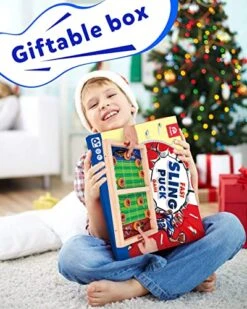 Coogam Fast Sling Puck Game, Wooden Sling Football Shot Board Game Large Table Interaction Speed Track Toy For Party Home Family Parents-Child Boys Girls Adult -Play Nest Game 51A6uqGyqlL