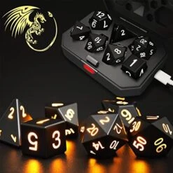 Dungeons And Dragons Dice Set Rechargeable DND Dice With Charging Box For MTG,Role Playing Table Games, RPG Polyhedral Dice Set -Play Nest Game 51ARSF26uCL. AC