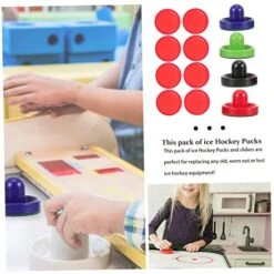 VANZACK 1 Set Ice Hockey Pusher Hockey Pucks And Paddles Ice Hockey Game Toys Table Ice Hockey Toys Funny Hockey Pusher Ice Hockey Paddle Door Handles Black Air Hockey Discs CD Desktop Abs -Play Nest Game 51BN18VGdYL