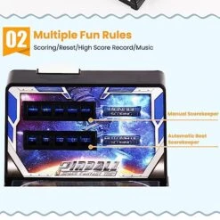 DECERO Table Mini Pinball Shooting Game Machine, Electronic Desktop Toy For Childrens, With Automatic Beat Scorekeeper And Colorful Lights, Small Lever, Creative Toy For Childrens, Battery Version -Play Nest Game 51DINnpTBFL