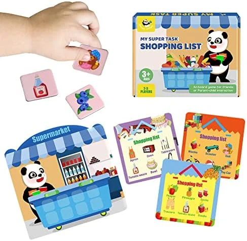 Panda Juniors Memory Game, Shopping List Game Educational Matching Games For Kids Toddlers Ages 3 And Up Preschool Home Learning Montessori STEM Board Games Gift Toys 8 Panda Juniors Memory Game, Shopping List Game Educational Matching Games For Kids Toddlers Ages 3 And Up Preschool Home Learning Montessori STEM Board Games Gift Toys - Image 6
