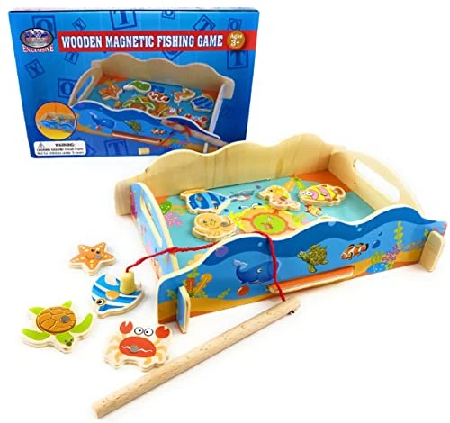 Matty's Toy Stop Deluxe Wooden Magnetic Fishing Game 6 Matty's Toy Stop Deluxe Wooden Magnetic Fishing Game - Image 4