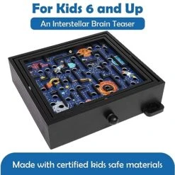 STERLING Games Wooden Labyrinth Space Shuttle Theme Tilt Maze Game With Marble Ball And 60 Waypoints For 6 Years Up, 13.5" X 13" Board 11 STERLING Games Wooden Labyrinth Space Shuttle Theme Tilt Maze Game With Marble Ball And 60 Waypoints For 6 Years Up, 13.5" X 13" Board -Play Nest Game 51GZQ1iJJxL