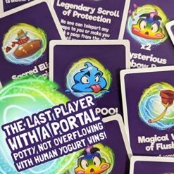 Rookie Mage Games Portal Potties - Funny Last Wizard Standing Board Games For Adults & Kids - Includes Playing Cards, Poop Emoji Tokens, Colorful Potty Boards - 2 To 4 Players, Ages 7+ Toys & Games -Play Nest Game 51IVUG4oLuL