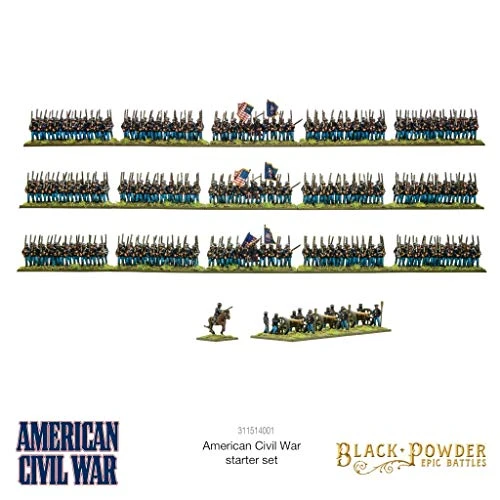 WarLord Black Powder Epic Battles American Civil War Starter Set Military Table Top Wargaming Plastic Model Kit 311514001, Green 6 WarLord Black Powder Epic Battles American Civil War Starter Set Military Table Top Wargaming Plastic Model Kit 311514001, Green - Image 4