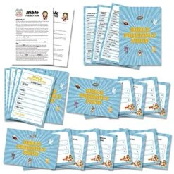 BEUFSE Bible Friendly Feud Game Set, Bible Game Supplies, Bible Games For Adults And Teens, Feud Quiz, Church Family Feud, Games For Church Group, Fun Holiday Game - BISC005